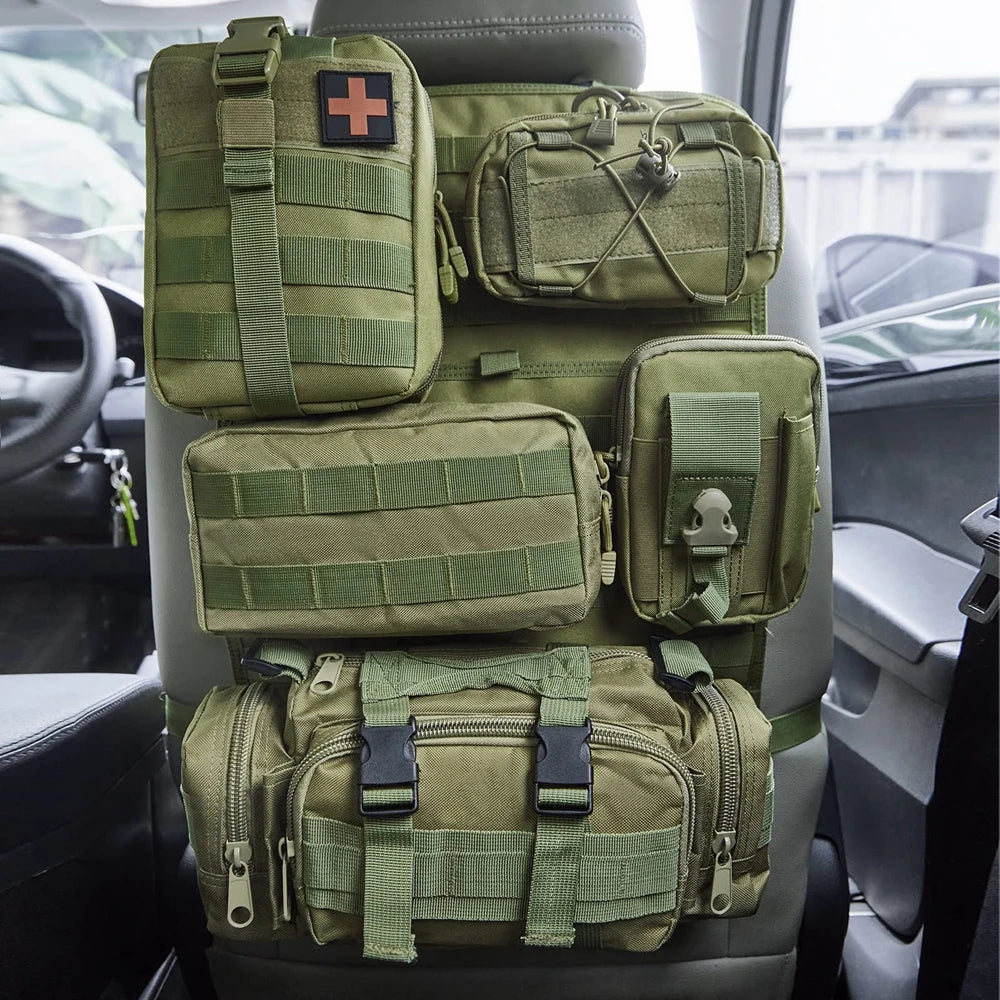 Tactical MOLLE Seat Organizer — Full Set