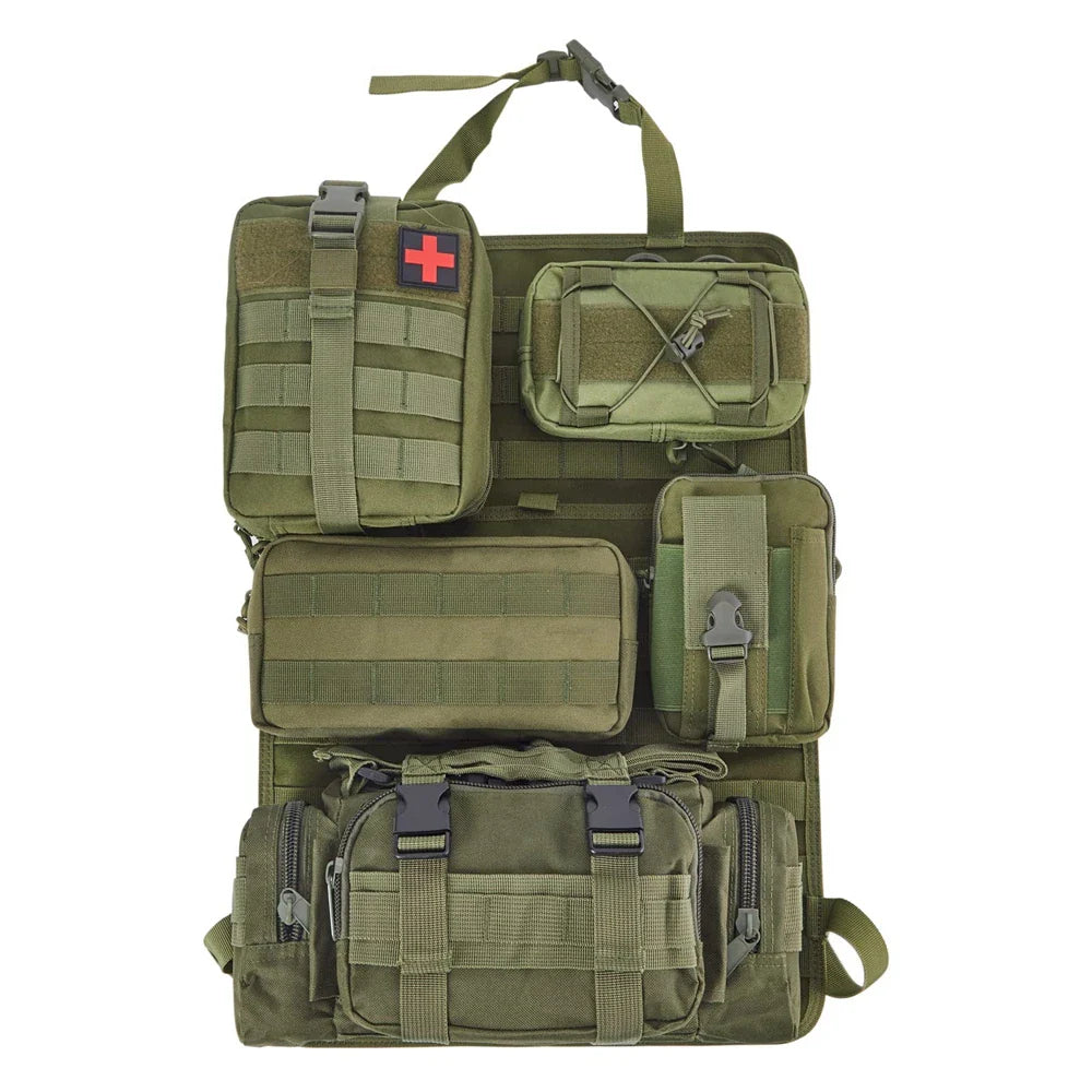 Tactical MOLLE Seat Organizer — Full Set