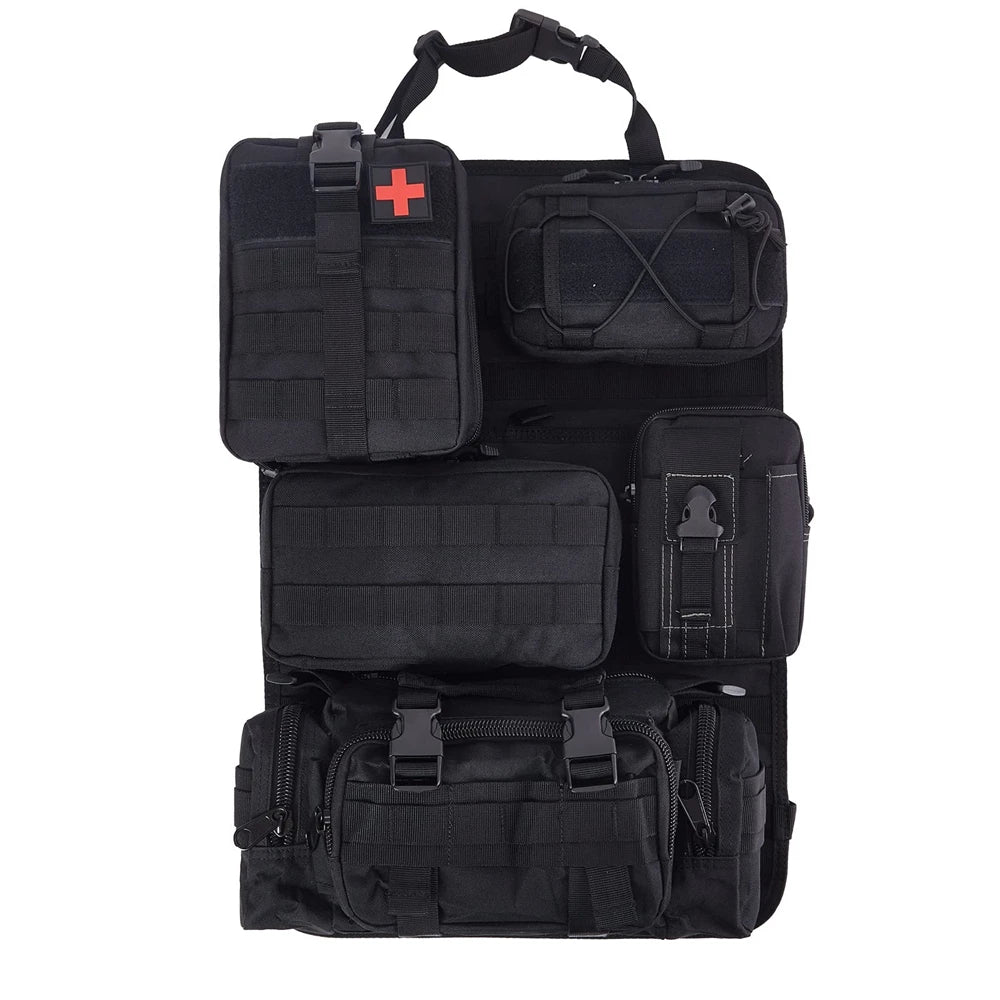 Tactical MOLLE Seat Organizer — Full Set