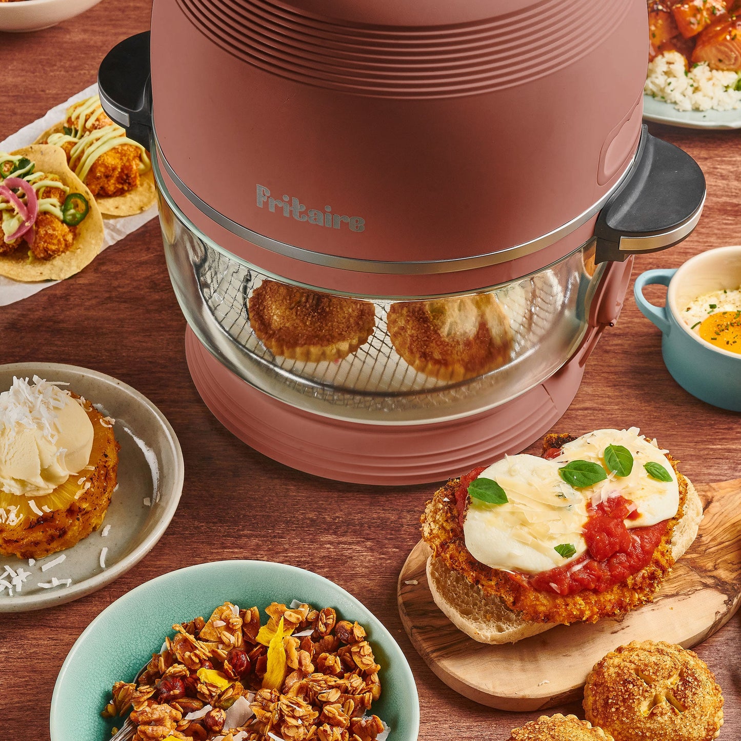 Self-Cleaning Non-Toxic Air Fryer — Mauve Rose