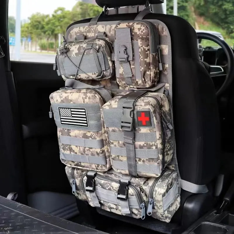 Tactical MOLLE Seat Organizer — Full Set