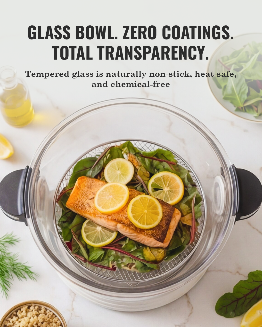Self-Cleaning Non-Toxic Air Fryer — Mauve Rose