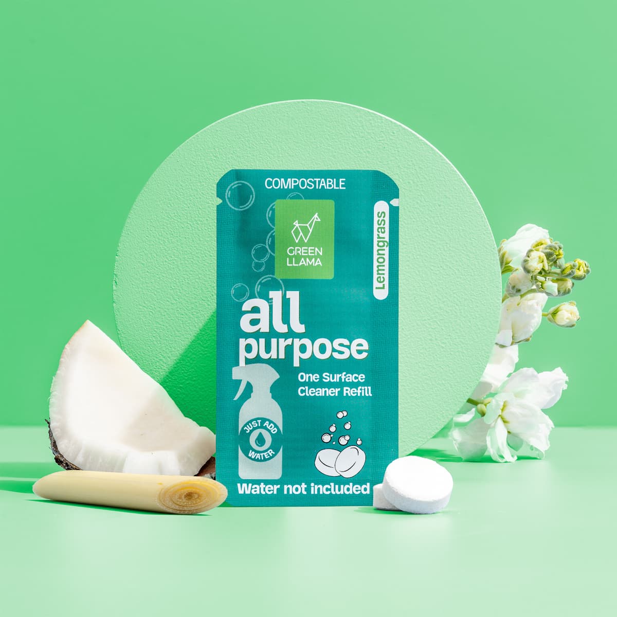 Refillable All-Purpose Cleaning Kit — Lemongrass Glass Spray Bottle
