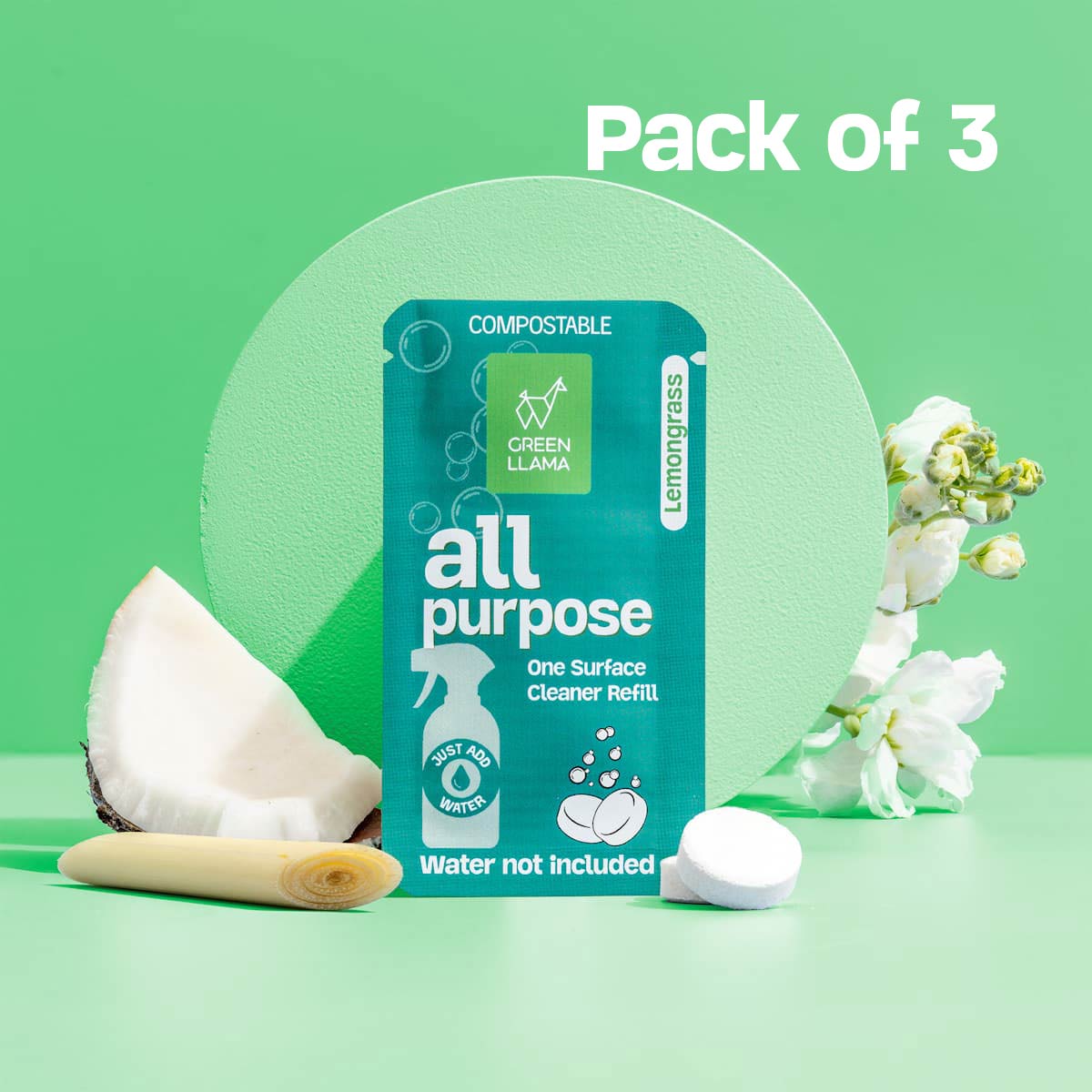 All-Purpose Cleaner Refill Tablets — Lemongrass (Pack of 3)