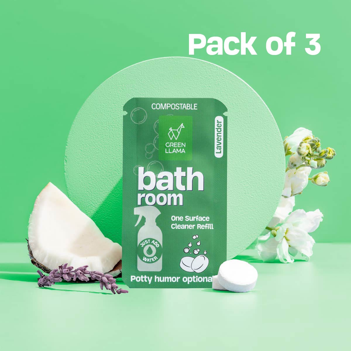 Bathroom Cleaner Refill Tablets — Lavender (Pack of 3)