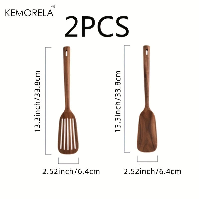 Wooden Japanese Spatula Set — 2 Piece
