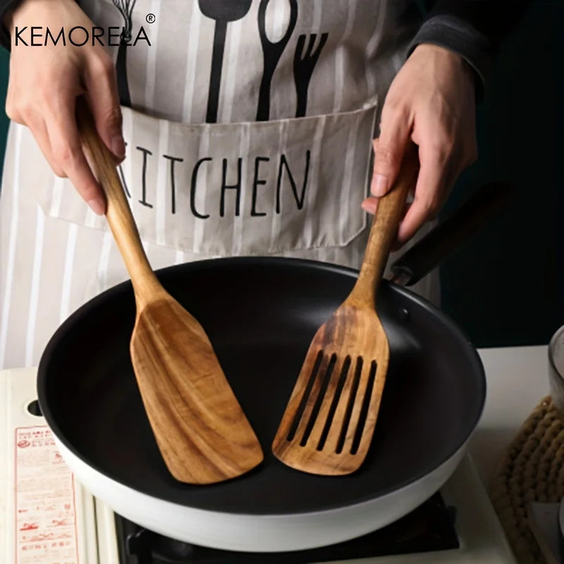 Wooden Japanese Spatula Set — 2 Piece