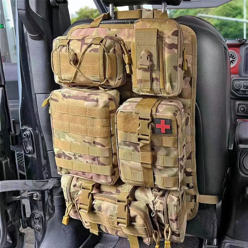 Tactical MOLLE Seat Organizer — Full Set