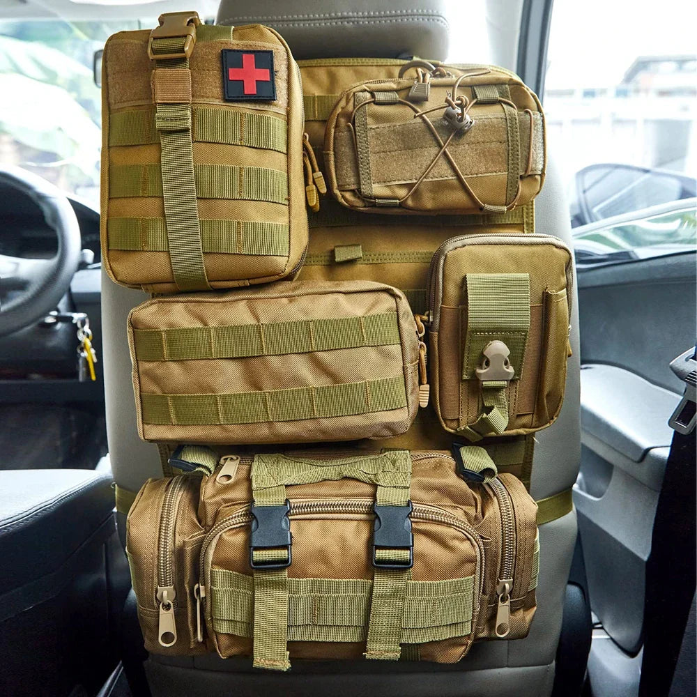 Tactical MOLLE Seat Organizer — Full Set